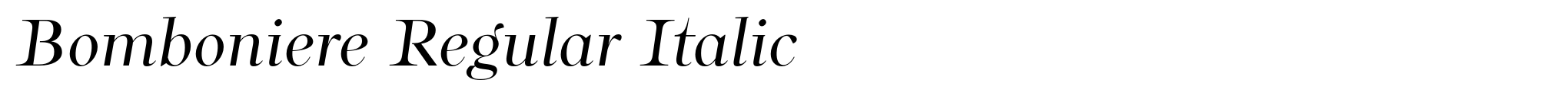 Bomboniere Regular Italic image